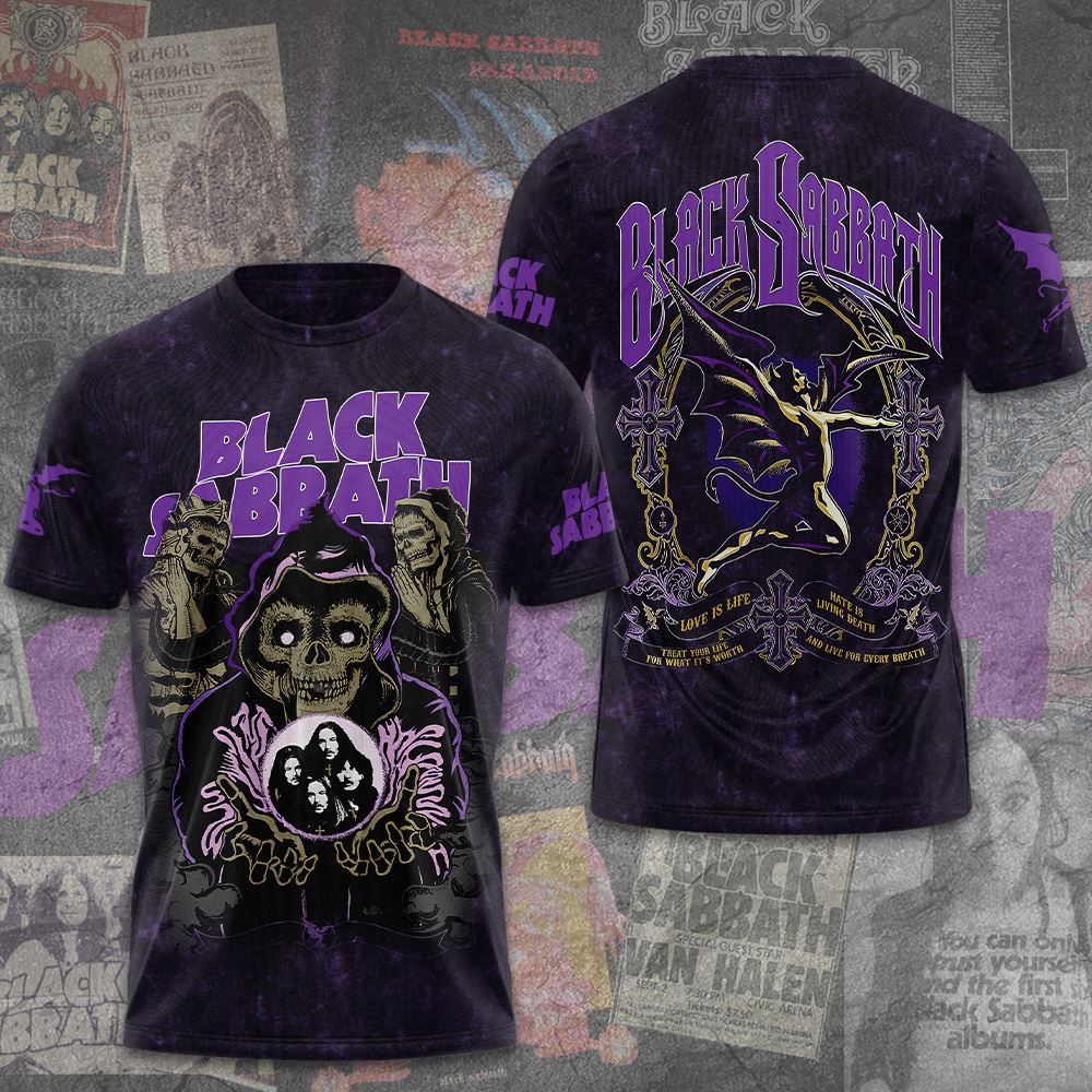 NEW PREMIUM BLACK SABBATH 3D UNISEX T-SHIRT & HOODIE