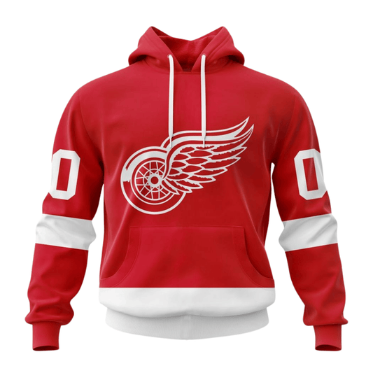 LIMITED EDITION - NEW CUSTOMIZED NHL22 DRW DETROIT RED WINGS HOODIE