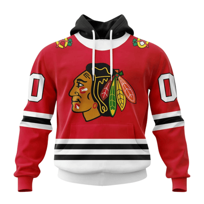 LIMITED EDITION - NEW CUSTOMIZED NHL08 CBH CHICAGO BLACKHAWKS HOODIE