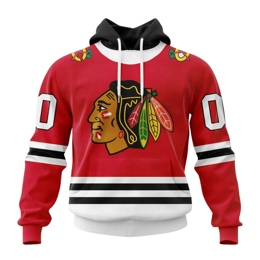LIMITED EDITION - NEW CUSTOMIZED NHL08 CBH CHICAGO BLACKHAWKS HOODIE