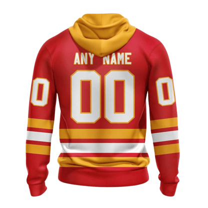 LIMITED EDITION - NEW CUSTOMIZED NHL17 CGF CALGARY FLAMES HOODIE