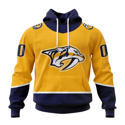 LIMITED EDITION - NEW CUSTOMIZED NHL31 NVP NASHVILLE PREDATORS HOODIE