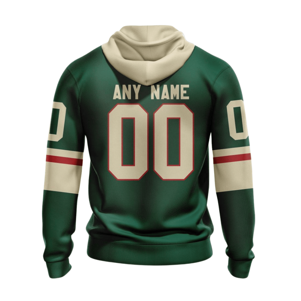 LIMITED EDITION - NEW CUSTOMIZED NHL13 MNW MINNESOTA WILD HOODIE