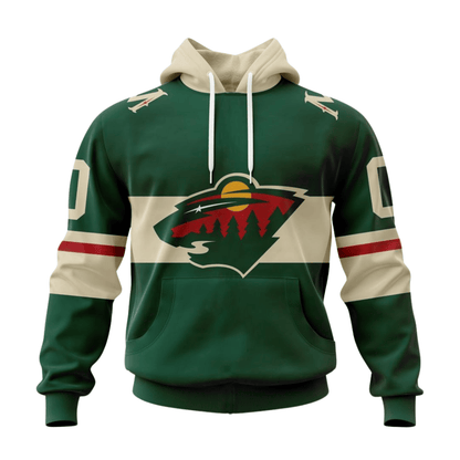 LIMITED EDITION - NEW CUSTOMIZED NHL13 MNW MINNESOTA WILD HOODIE