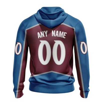 LIMITED EDITION - NEW CUSTOMIZED NHL05 CAL COLORADO AVALANCHE HOODIE