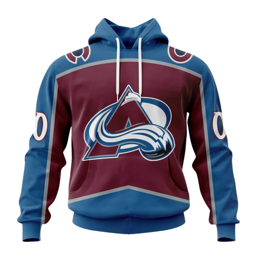LIMITED EDITION - NEW CUSTOMIZED NHL05 CAL COLORADO AVALANCHE HOODIE