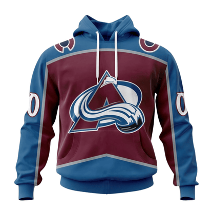 LIMITED EDITION - NEW CUSTOMIZED NHL05 CAL COLORADO AVALANCHE HOODIE