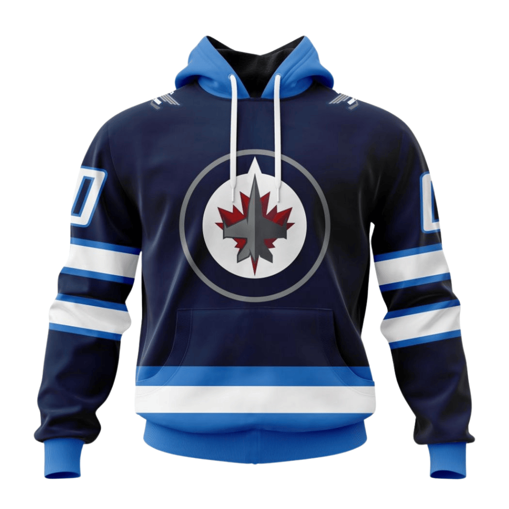 LIMITED EDITION - NEW CUSTOMIZED NHL21 WPJ WINNIPEG JETS HOODIE