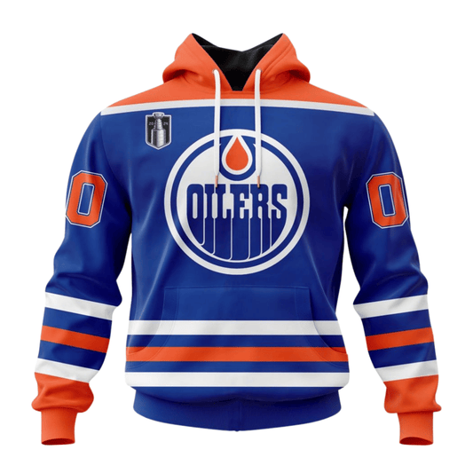 LIMITED EDITION - NEW CUSTOMIZED NHL03 EMO EDMONTON OILERS HOODIE