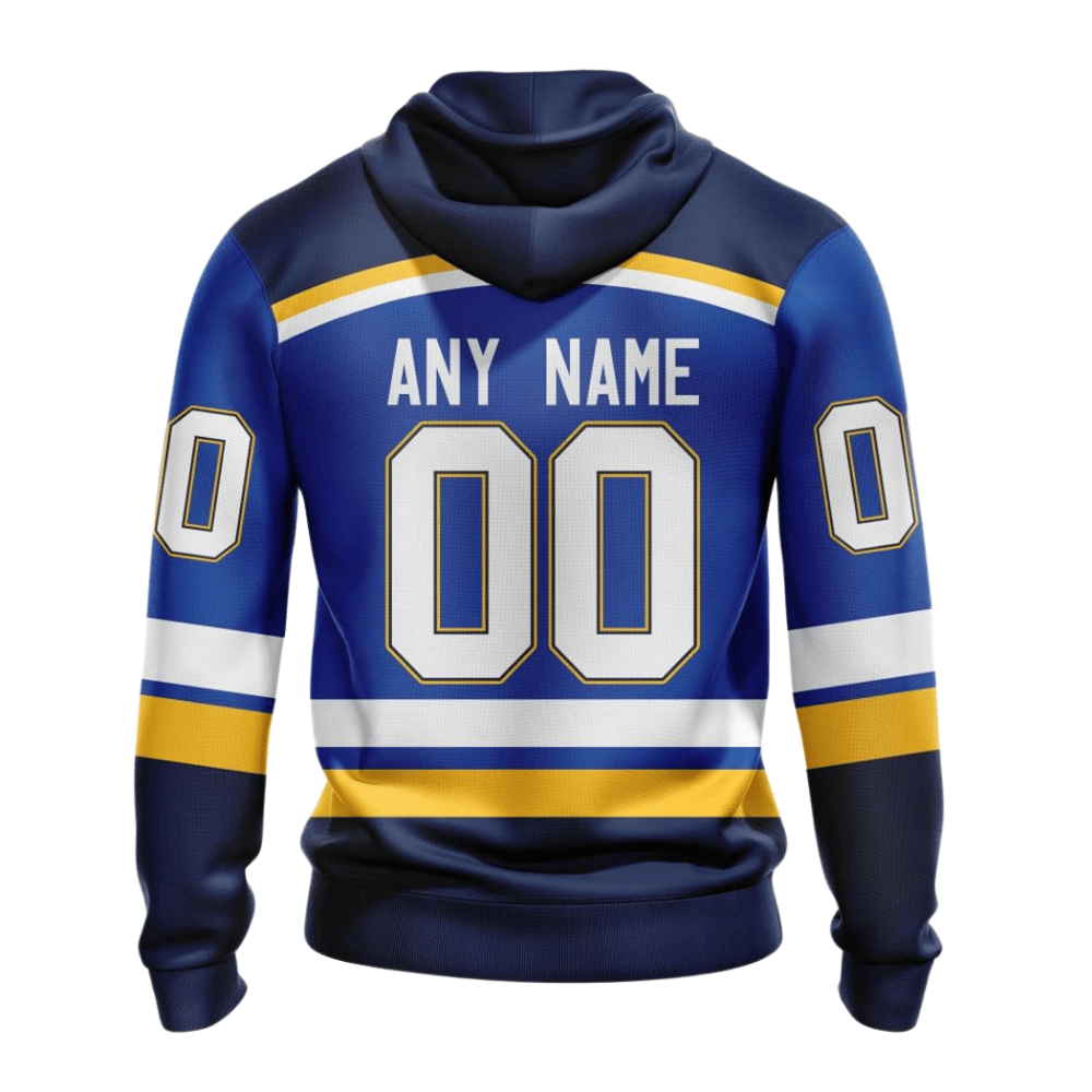 LIMITED EDITION - NEW CUSTOMIZED NHL14 SLB ST. LOUIS BLUES HOODIE