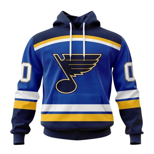 LIMITED EDITION - NEW CUSTOMIZED NHL14 SLB ST. LOUIS BLUES HOODIE