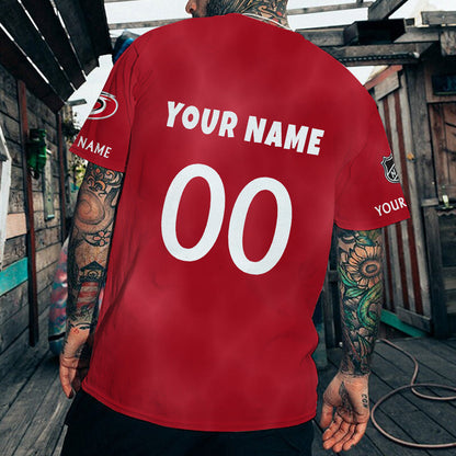LIMITED EDITION - NEW CUSTOMIZED NHL07 CLH CAROLINA HURRICANES T-SHIRT