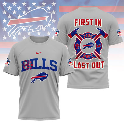 LIMITED EDITION - NEW CUSTOMIZED NFL03 BFB BUFFALO BILLS FIRE DEPT 3D SHIRT
