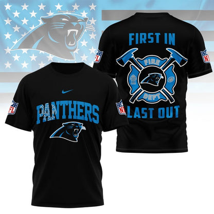 LIMITED EDITION - NEW CUSTOMIZED NFL23 CLP CAROLINA PANTHERS FIRE DEPT 3D SHIRT