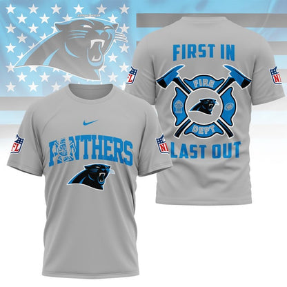 LIMITED EDITION - NEW CUSTOMIZED NFL23 CLP CAROLINA PANTHERS FIRE DEPT 3D SHIRT