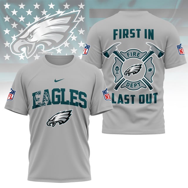 LIMITED EDITION - NEW CUSTOMIZED NFL02 PPE PHILADELPHIA EAGLES FIRE DEPT 3D SHIRT