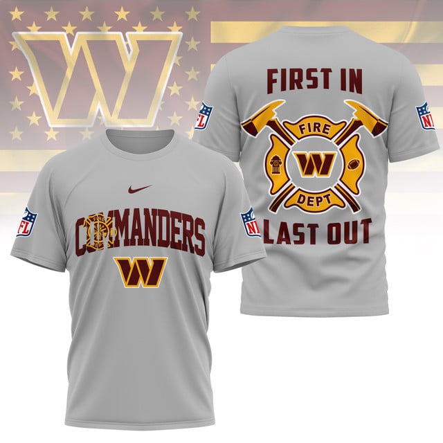 LIMITED EDITION - NEW CUSTOMIZED NFL12 WTC WASHINGTON COMMANDERS FIRE DEPT 3D SHIRT