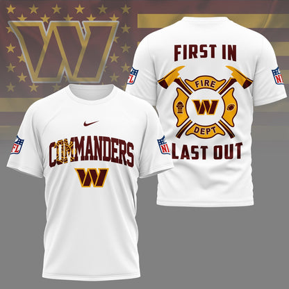 LIMITED EDITION - NEW CUSTOMIZED NFL12 WTC WASHINGTON COMMANDERS FIRE DEPT 3D SHIRT