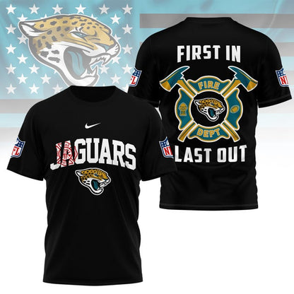 LIMITED EDITION - NEW CUSTOMIZED NFL30 JSJ JACKSONVILLE JAGUARS FIRE DEPT 3D SHIRT