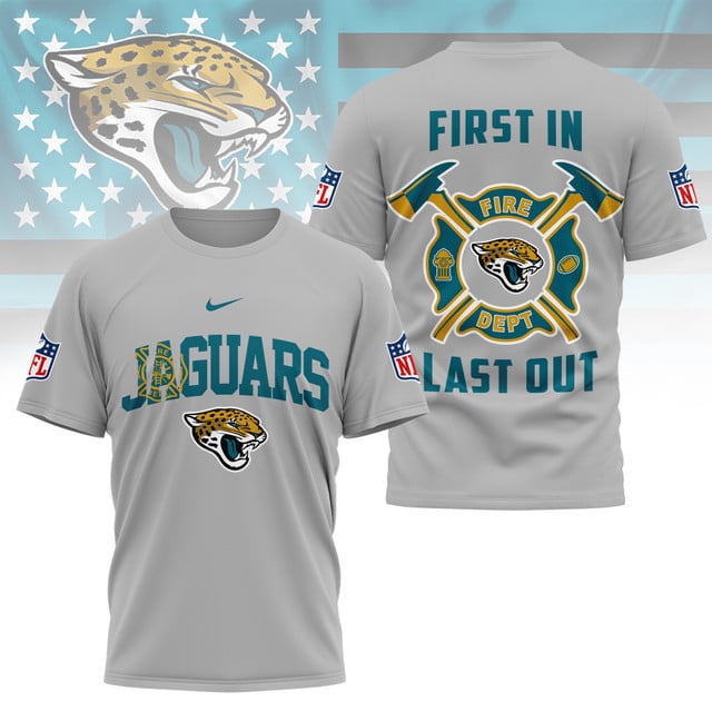 LIMITED EDITION - NEW CUSTOMIZED NFL30 JSJ JACKSONVILLE JAGUARS FIRE DEPT 3D SHIRT