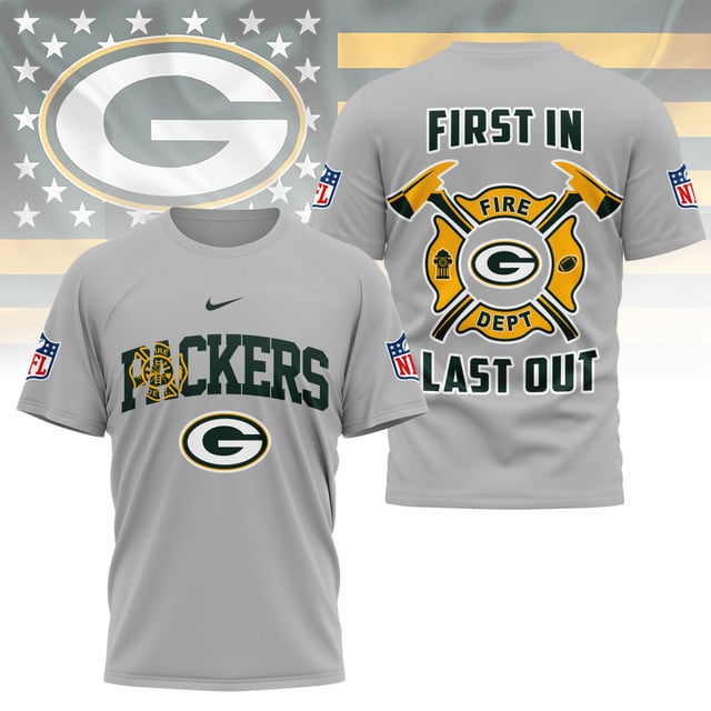 LIMITED EDITION - NEW CUSTOMIZED NFL08 GBP GREEN BAY PACKERS FIRE DEPT 3D SHIRT