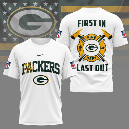 LIMITED EDITION - NEW CUSTOMIZED NFL08 GBP GREEN BAY PACKERS FIRE DEPT 3D SHIRT