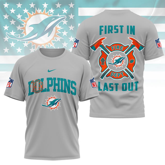 LIMITED EDITION - NEW CUSTOMIZED NFL19 MDP MIAMI DOLPHINS FIRE DEPT 3D SHIRT