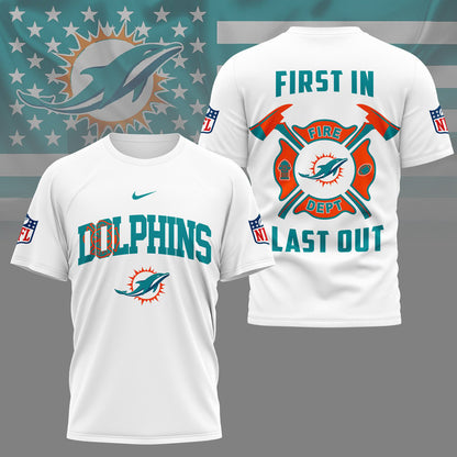 LIMITED EDITION - NEW CUSTOMIZED NFL19 MDP MIAMI DOLPHINS FIRE DEPT 3D SHIRT