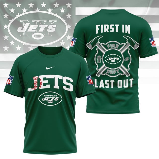 LIMITED EDITION - NEW CUSTOMIZED NFL25 NYJ NEW YORK JETS FIRE DEPT 3D SHIRT