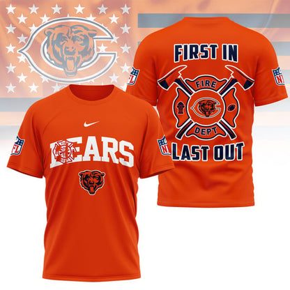 LIMITED EDITION - NEW CUSTOMIZED NFL26 CCB CHICAGO BEARS FIRE DEPT 3D SHIRT