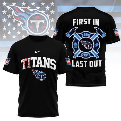 LIMITED EDITION - NEW CUSTOMIZED NFL31 TST TENNESSEE TITANS FIRE DEPT 3D SHIRT