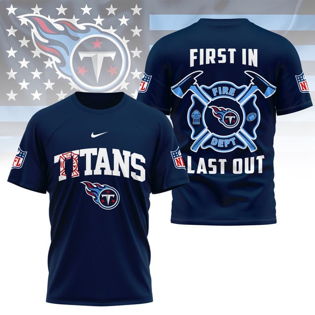 LIMITED EDITION - NEW CUSTOMIZED NFL31 TST TENNESSEE TITANS FIRE DEPT 3D SHIRT