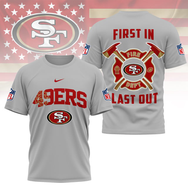 LIMITED EDITION - NEW CUSTOMIZED NFL11 SF49 SAN FRANCISCO 49ERS FIRE DEPT 3D SHIRT