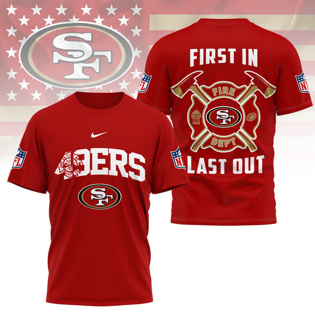 LIMITED EDITION - NEW CUSTOMIZED NFL11 SF49 SAN FRANCISCO 49ERS FIRE DEPT 3D SHIRT