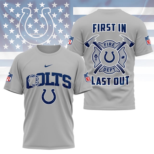 LIMITED EDITION - NEW CUSTOMIZED NFL17 IDC INDIANAPOLIS COLTS FIRE DEPT 3D SHIRT