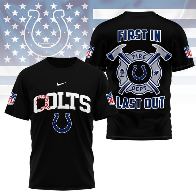 LIMITED EDITION - NEW CUSTOMIZED NFL17 IDC INDIANAPOLIS COLTS FIRE DEPT 3D SHIRT