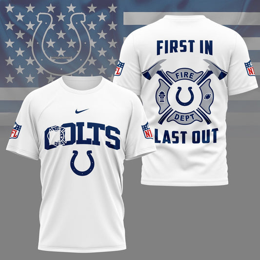 LIMITED EDITION - NEW CUSTOMIZED NFL17 IDC INDIANAPOLIS COLTS FIRE DEPT 3D SHIRT