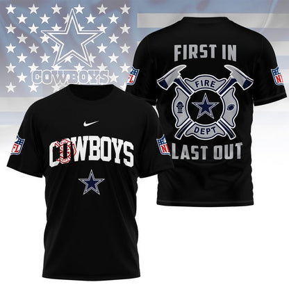 LIMITED EDITION - NEW CUSTOMIZED NFL21 DCB DALLAS COWBOYS FIRE DEPT 3D SHIRT