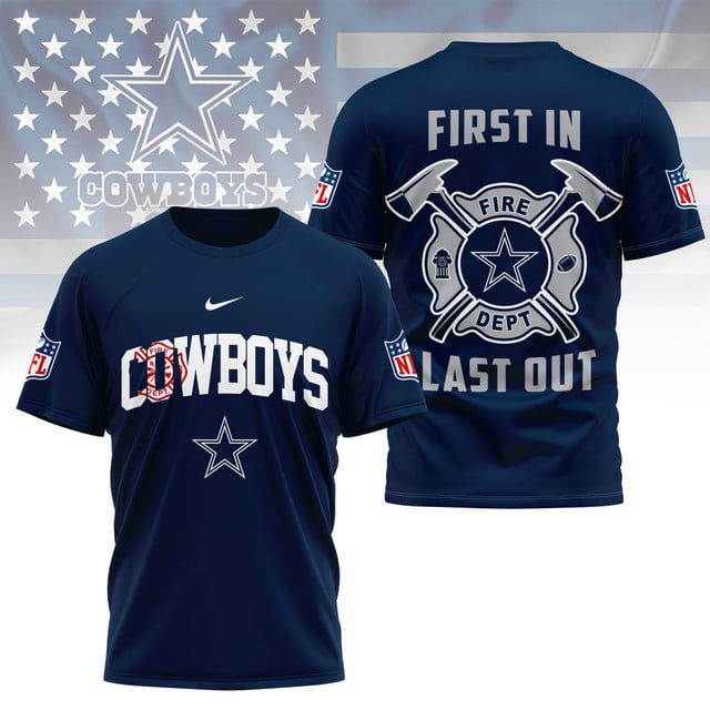 LIMITED EDITION - NEW CUSTOMIZED NFL21 DCB DALLAS COWBOYS FIRE DEPT 3D SHIRT