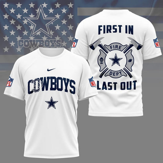 LIMITED EDITION - NEW CUSTOMIZED NFL21 DCB DALLAS COWBOYS FIRE DEPT 3D SHIRT