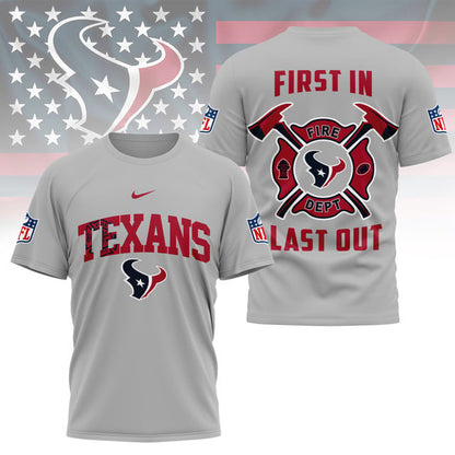 LIMITED EDITION - NEW CUSTOMIZED NFL15 HTT HOUSTON TEXANS FIRE DEPT 3D SHIRT