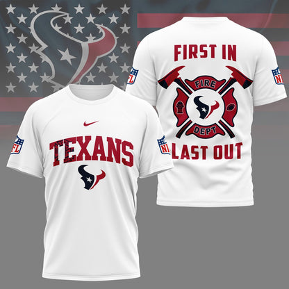 LIMITED EDITION - NEW CUSTOMIZED NFL15 HTT HOUSTON TEXANS FIRE DEPT 3D SHIRT