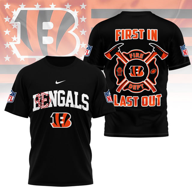 LIMITED EDITION - NEW CUSTOMIZED NFL16 CCB CINCINNATI BENGALS FIRE DEPT 3D SHIRT