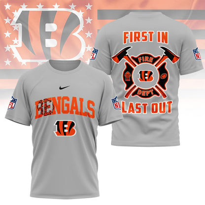 LIMITED EDITION - NEW CUSTOMIZED NFL16 CCB CINCINNATI BENGALS FIRE DEPT 3D SHIRT
