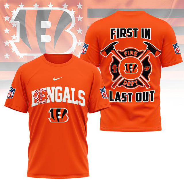 LIMITED EDITION - NEW CUSTOMIZED NFL16 CCB CINCINNATI BENGALS FIRE DEPT 3D SHIRT