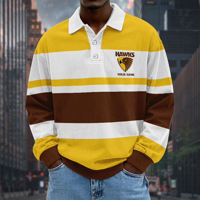 LIMITED EDITION - NEW 10 HTH SPECIAL TYPE CUSTOM NAME MEN LONG SLEEVE POLO