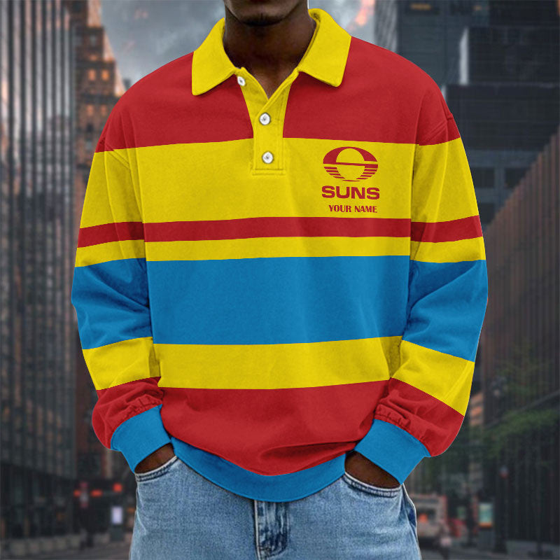 LIMITED EDITION - NEW 18 GCS SPECIAL TYPE CUSTOM NAME MEN LONG SLEEVE POLO