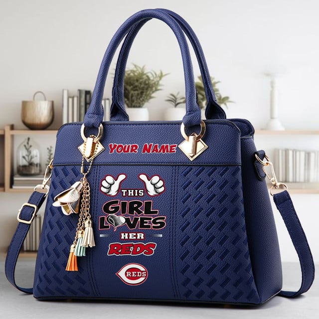 LIMITED EDITION - NEW CUSTOMIZED MLB05 CRS CINCINNATI REDS WOMEN'S HANDBAGS MULTICOLOR
