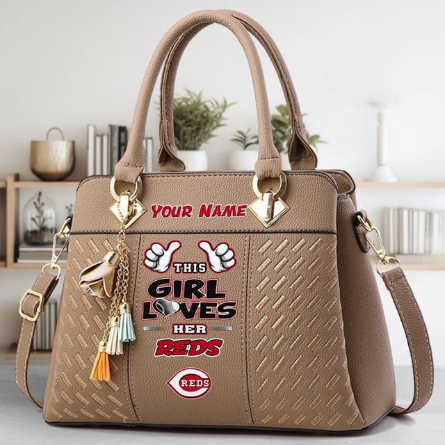 LIMITED EDITION - NEW CUSTOMIZED MLB05 CRS CINCINNATI REDS WOMEN'S HANDBAGS MULTICOLOR