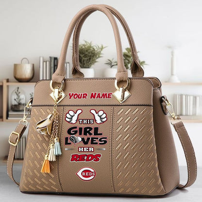 LIMITED EDITION - NEW CUSTOMIZED MLB05 CRS CINCINNATI REDS WOMEN'S HANDBAGS MULTICOLOR